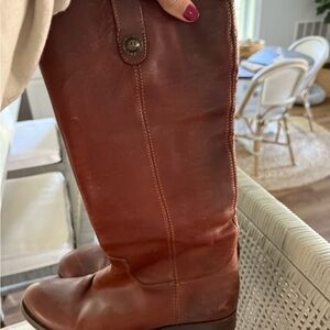 Frye Women's Brown Melissa Leather Riding Boots